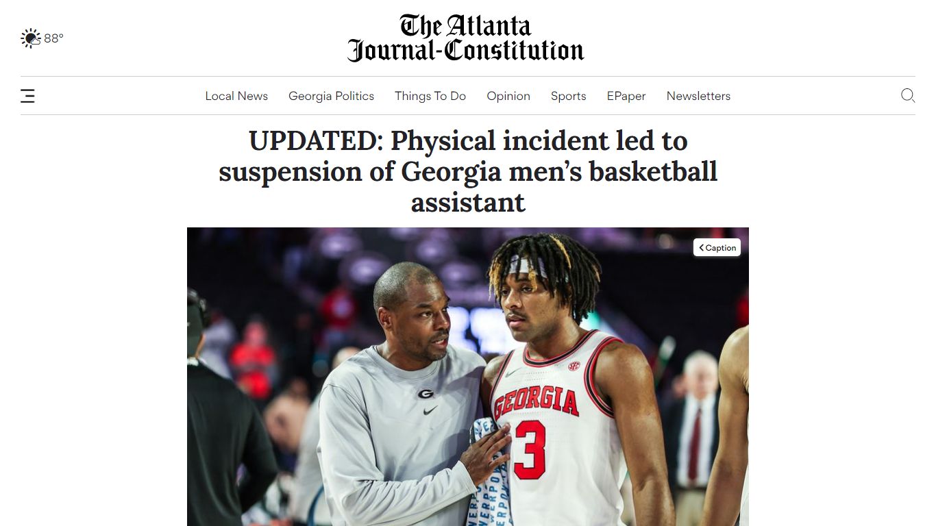 UPDATED: Physical incident led to suspension of Georgia men’s ... - ajc